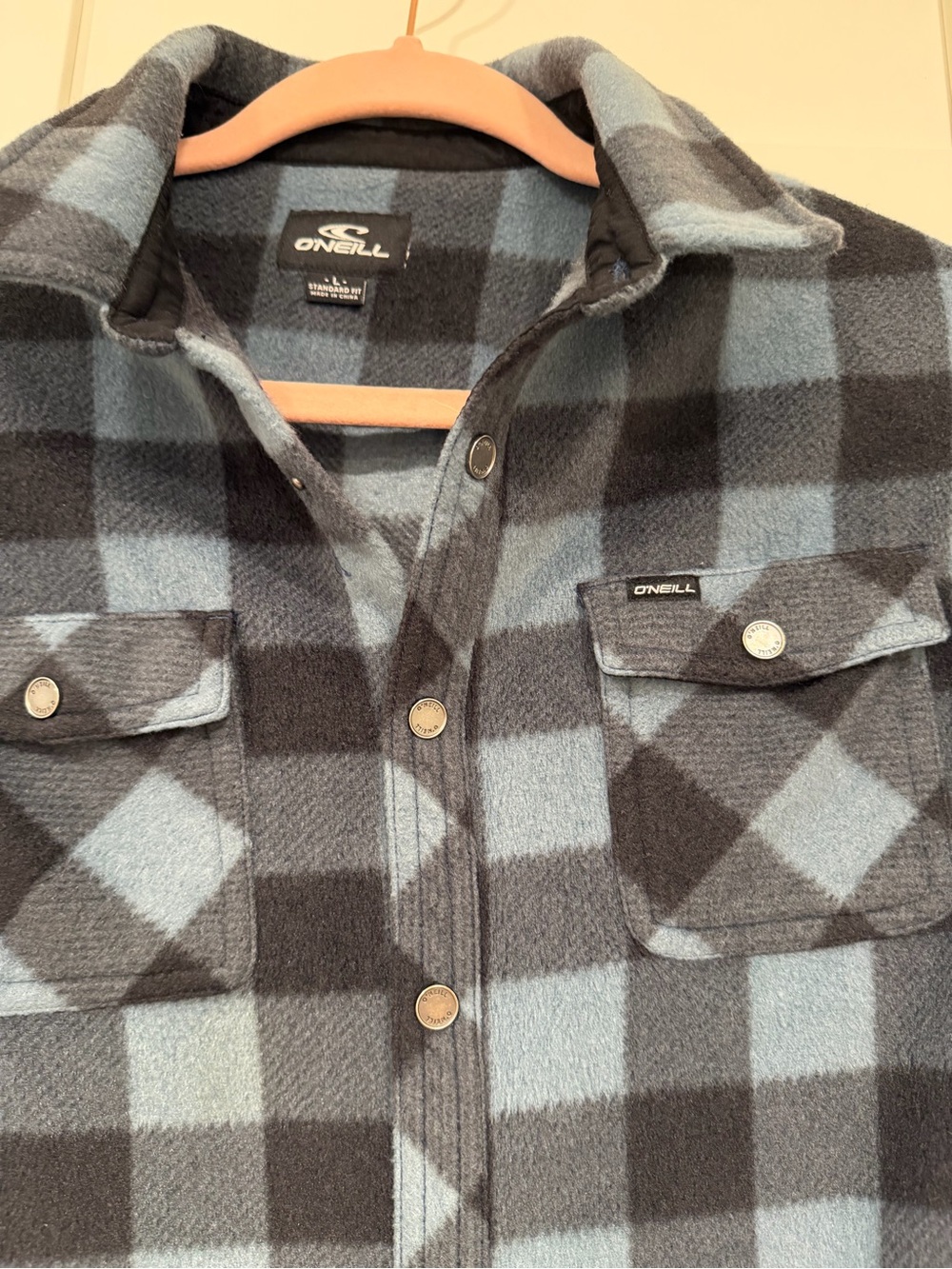 O'Neill boys Blue and Black Plaid Shirt Jacket